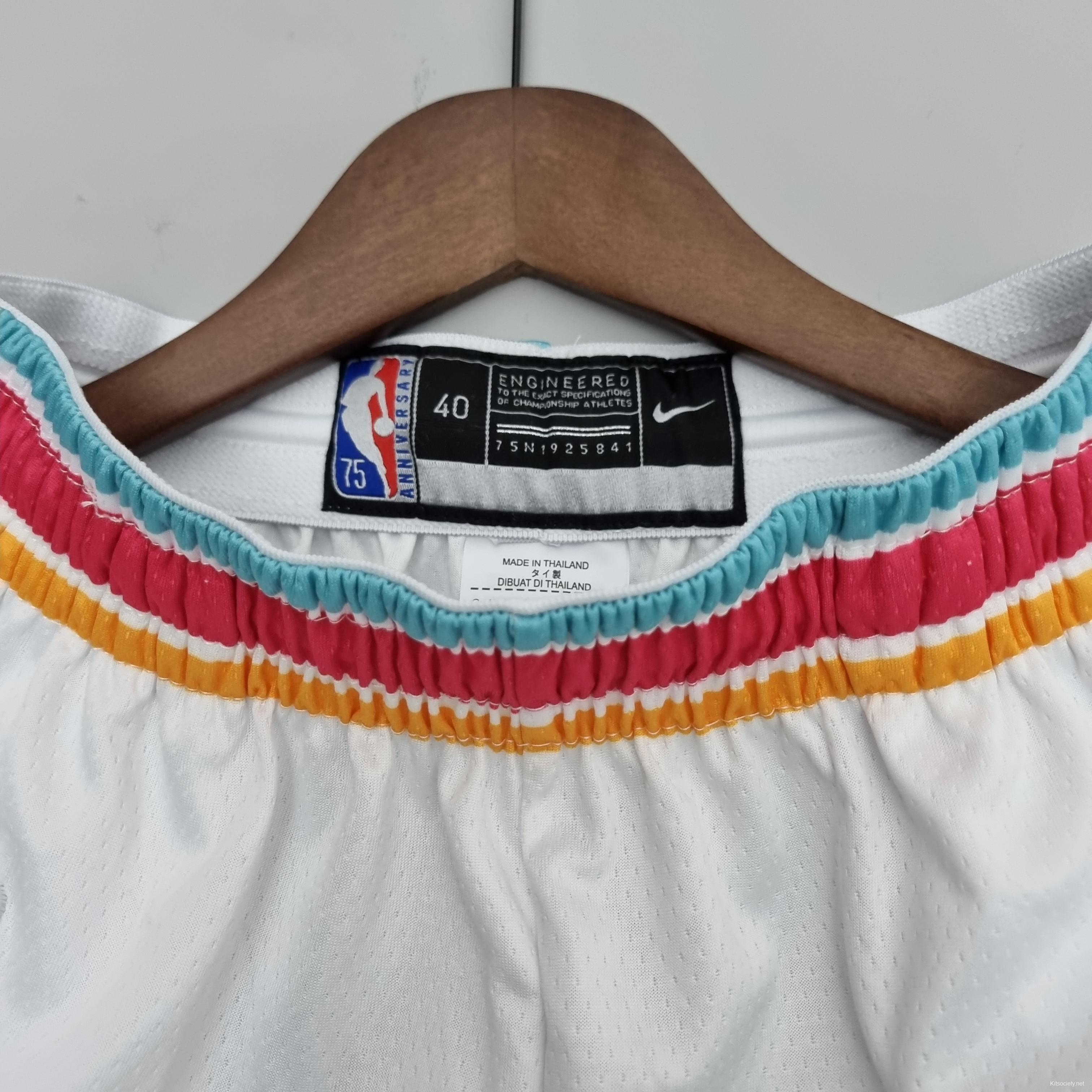 2022 San Antonio Spurs Urban Edition calção branco NBA - Kitsociety