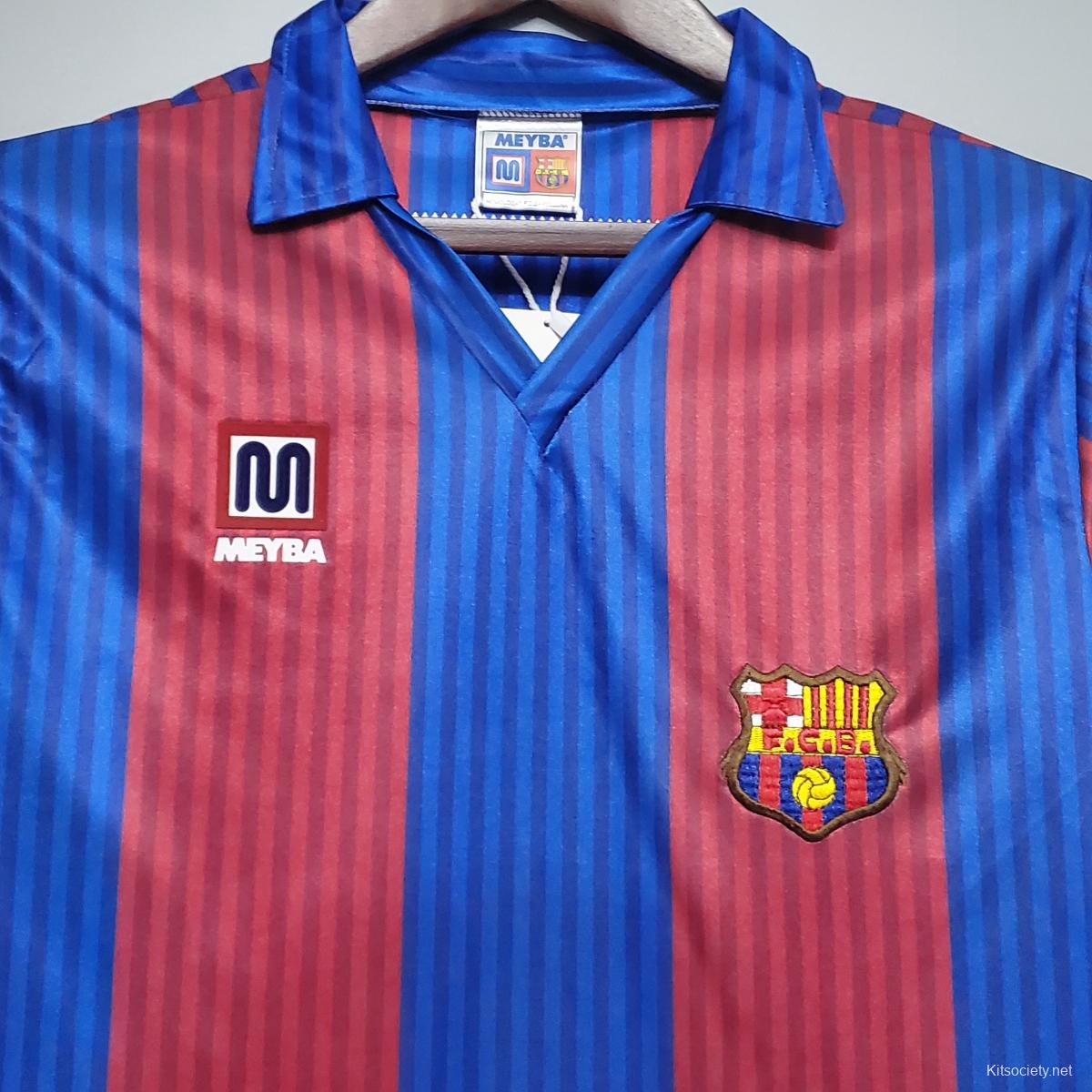 Retro 92/95 Barcelona Home Soccer Jersey - Kitsociety