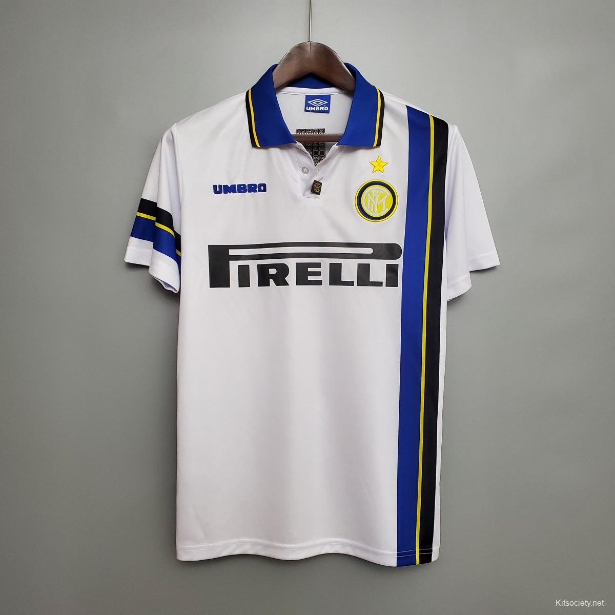 Retro Inter Milan 96/97 Away Soccer Jersey - Kitsociety