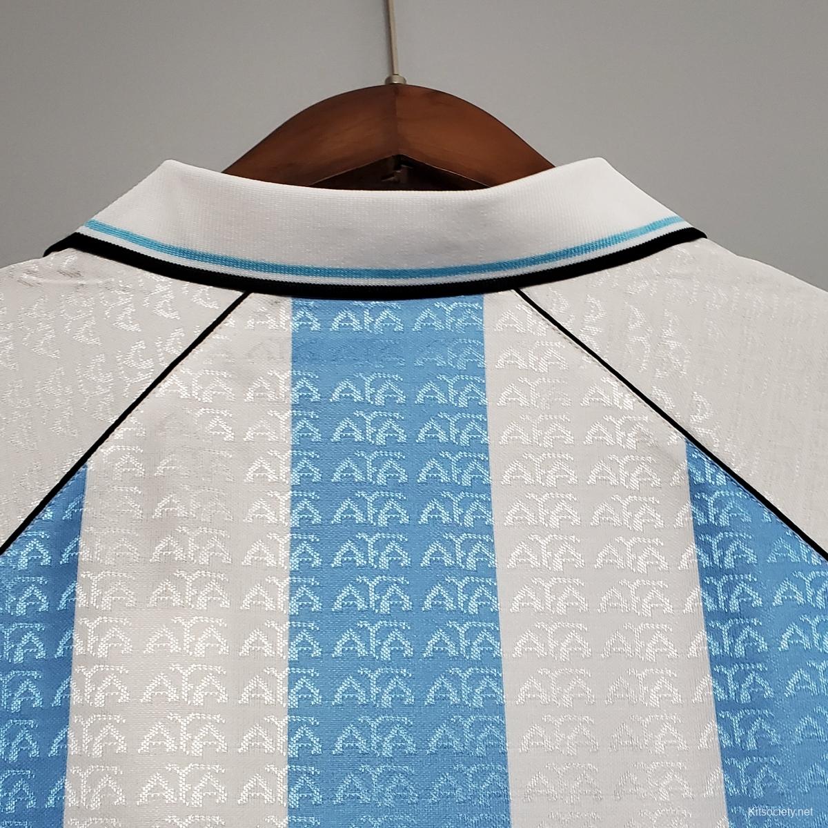 Retro 1996 Argentina Home Jersey - Kitsociety