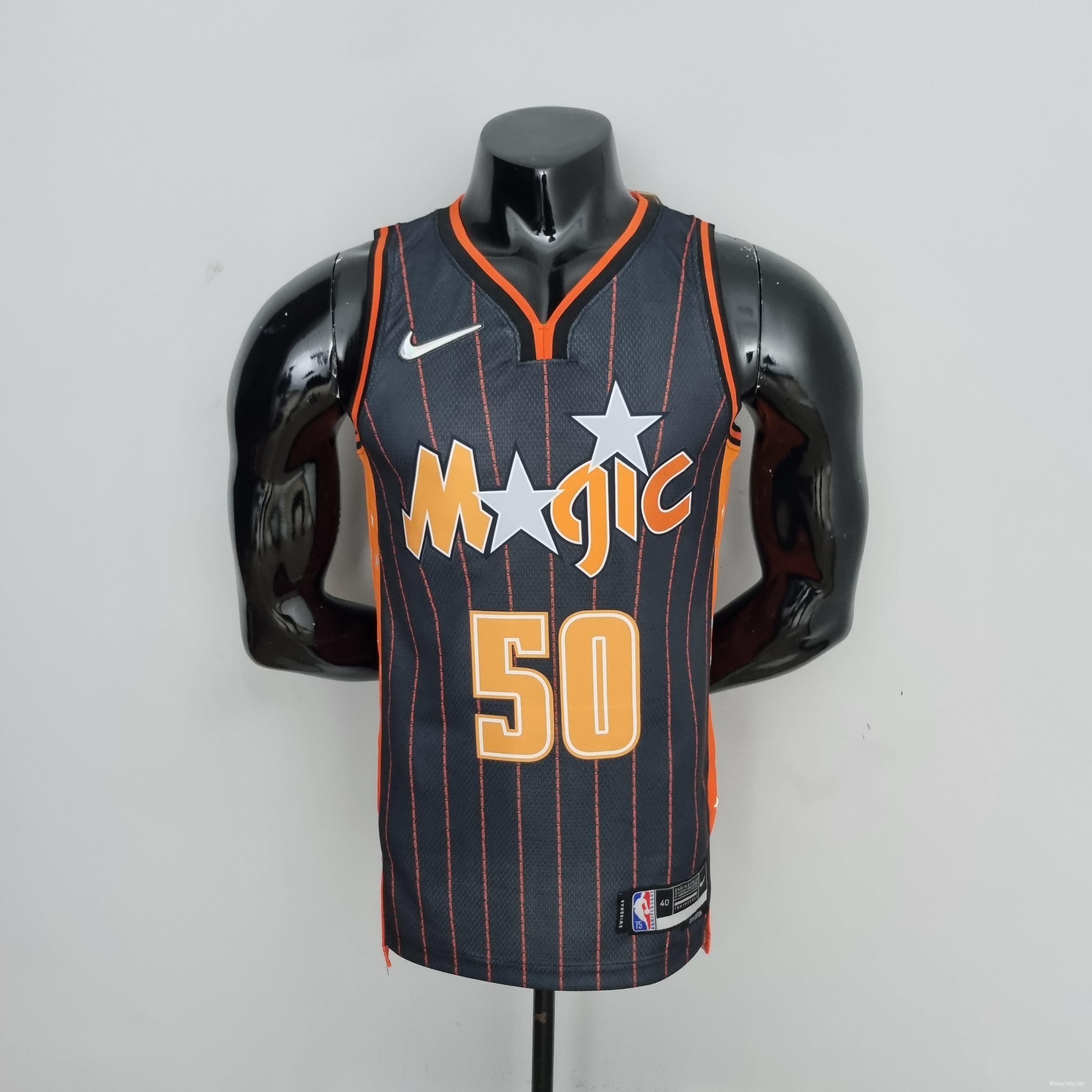 75th Anniversary Orlando Magic McGrady #1 White And Orange NBA