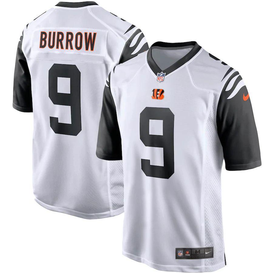 Cincinnati Bengals Joe Burrow Custom White Jersey Style Hoodie