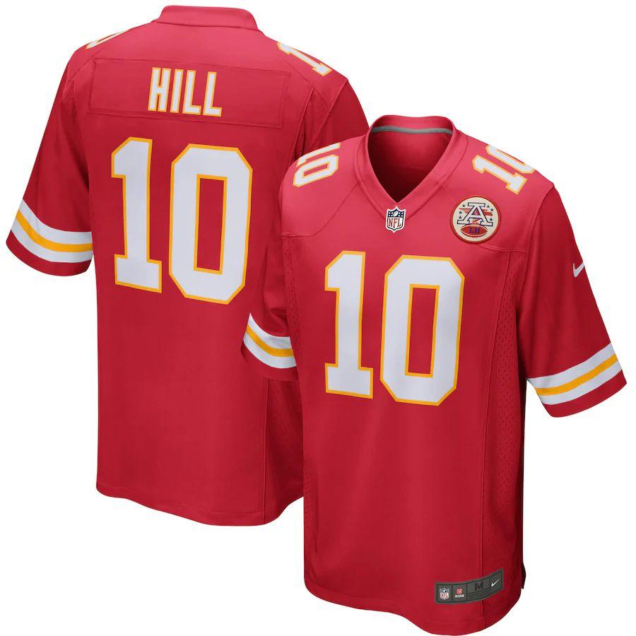 Limited Youth Tyreek Hill Red Home Jersey - #10 Football Kansas