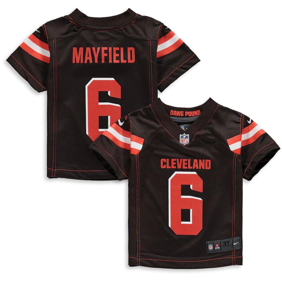 Toddler Baker Mayfield Brown Player Limited Team Jersey - Kitsociety