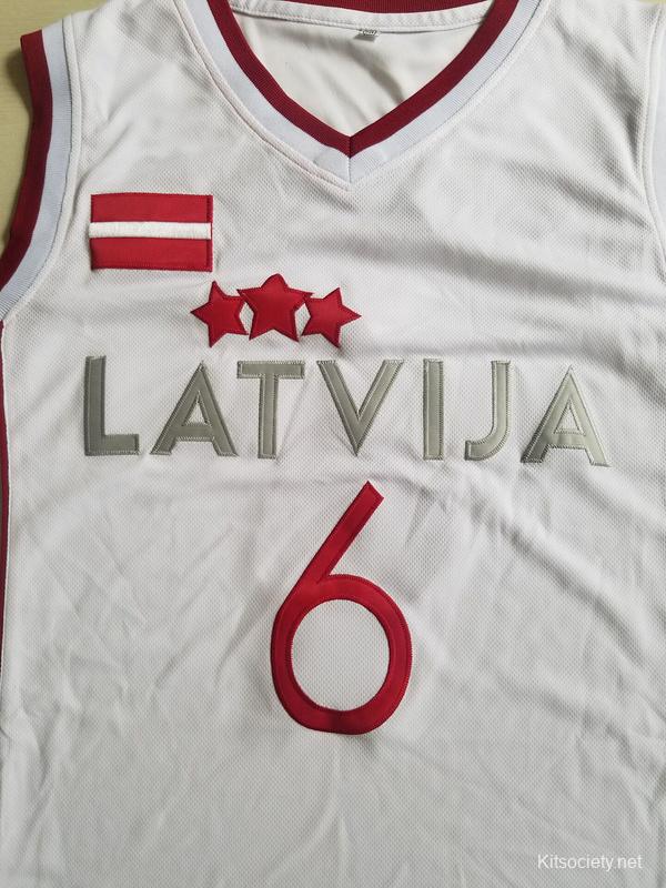 Kristaps Porzingis 6 Latvija Maroon Basketball Jersey — BORIZ