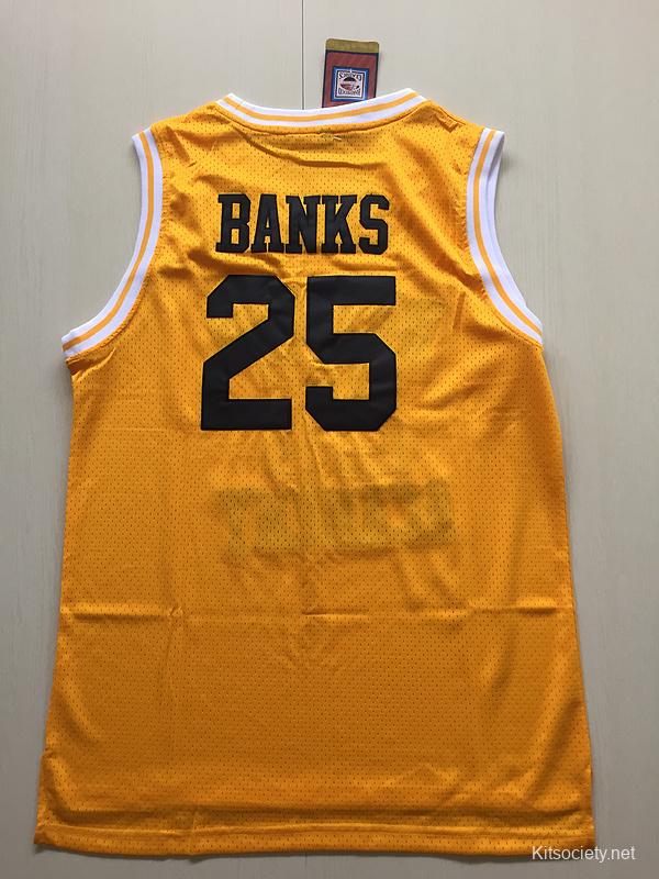  Costume Agent Bel Air Basketball Jersey Banks Gold