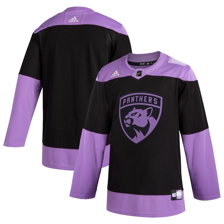 adidas Florida Panthers White/Purple Hockey Fights Cancer