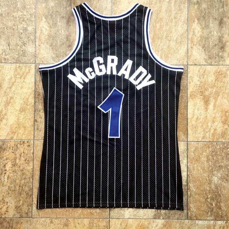 Men's Tracy McGrady Black And White Retro Classic Team Jersey - Kitsociety