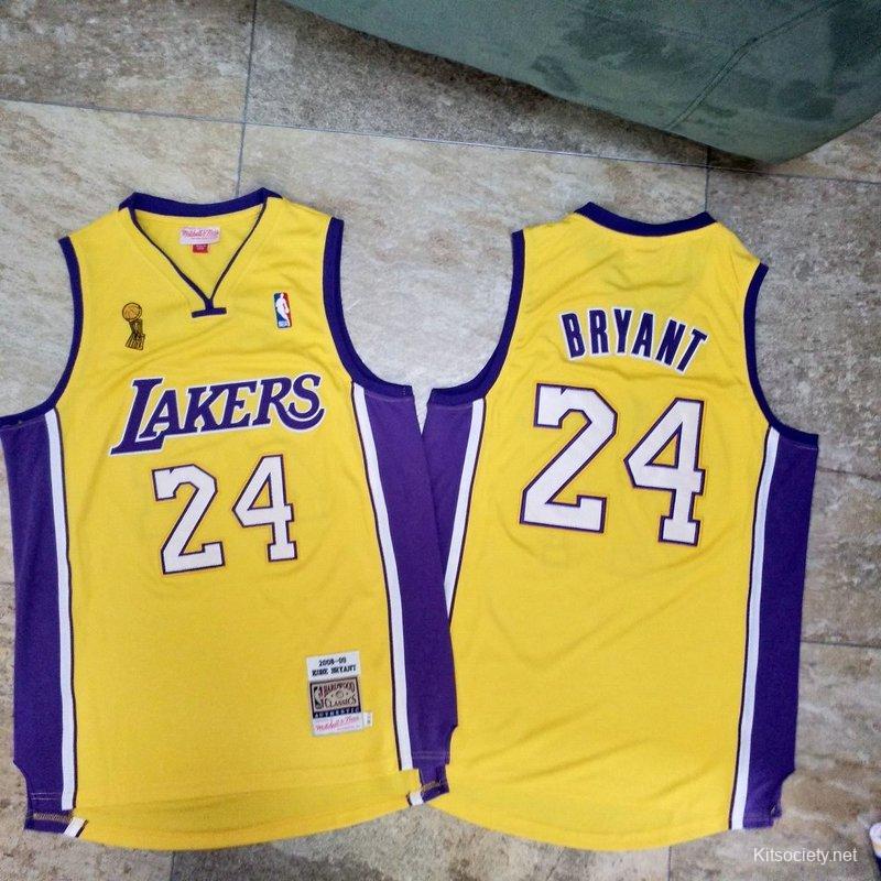 Men's Kobe Bryant Yellow Retro Classic Team Jersey - Kitsociety