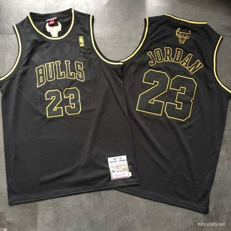 LeBron James 23 Black Golden Edition Jersey - Kitsociety