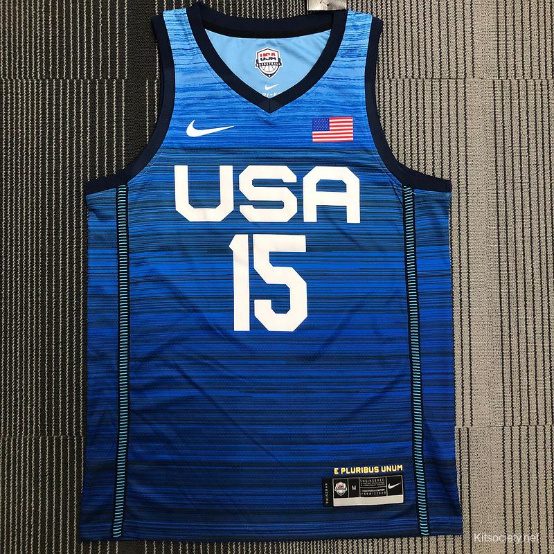 Nike Team Carmelo Anthony USA Basketball Jersey Number 15 Mens Size 2XL Blue