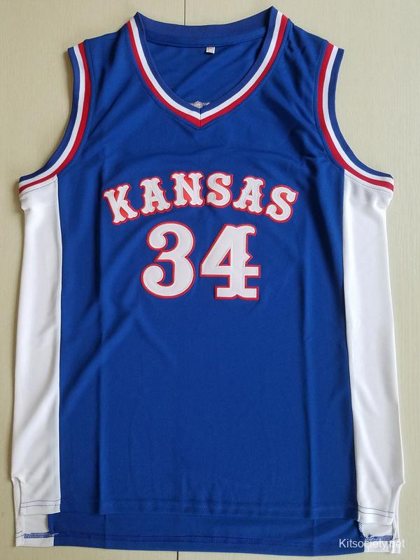 Paul Pierce 34 Kansas College Blue Basketball Jersey - Kitsociety