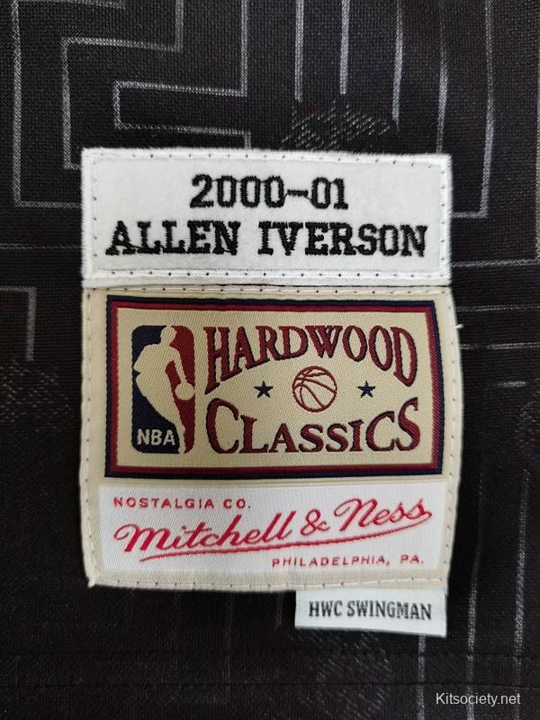 Men's Allen Iverson Black Retro Classic Team Jersey - Kitsociety