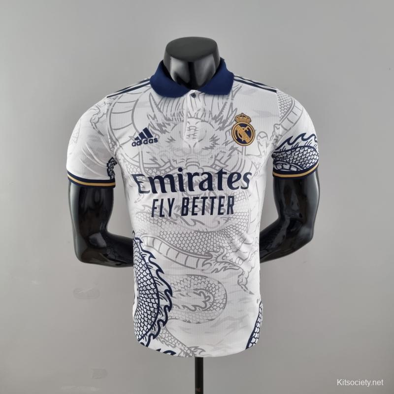 23-24 Kids Real Madrid Special Edition White Dragon Jersey Size 16-28 -  Kitsociety