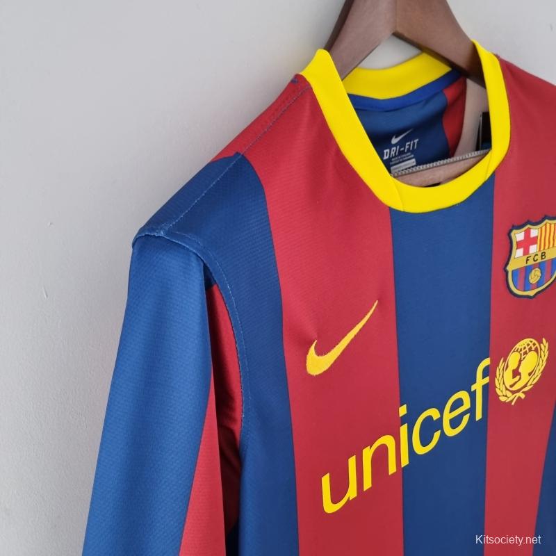 Retro 10/11 Barcelona Home Jersey - Kitsociety