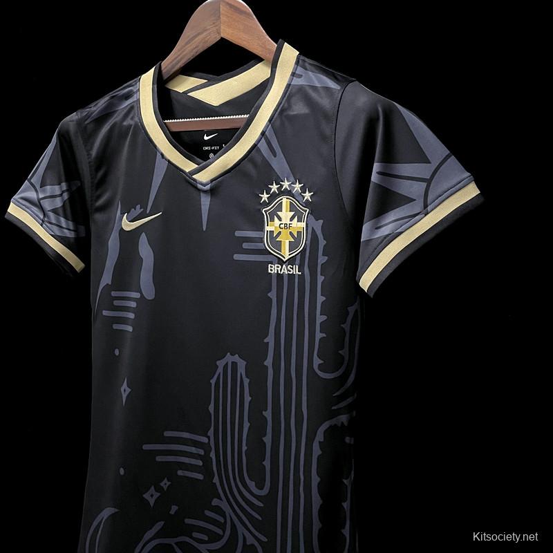 2022 Brazil Black Soccer Jersey - Kitsociety