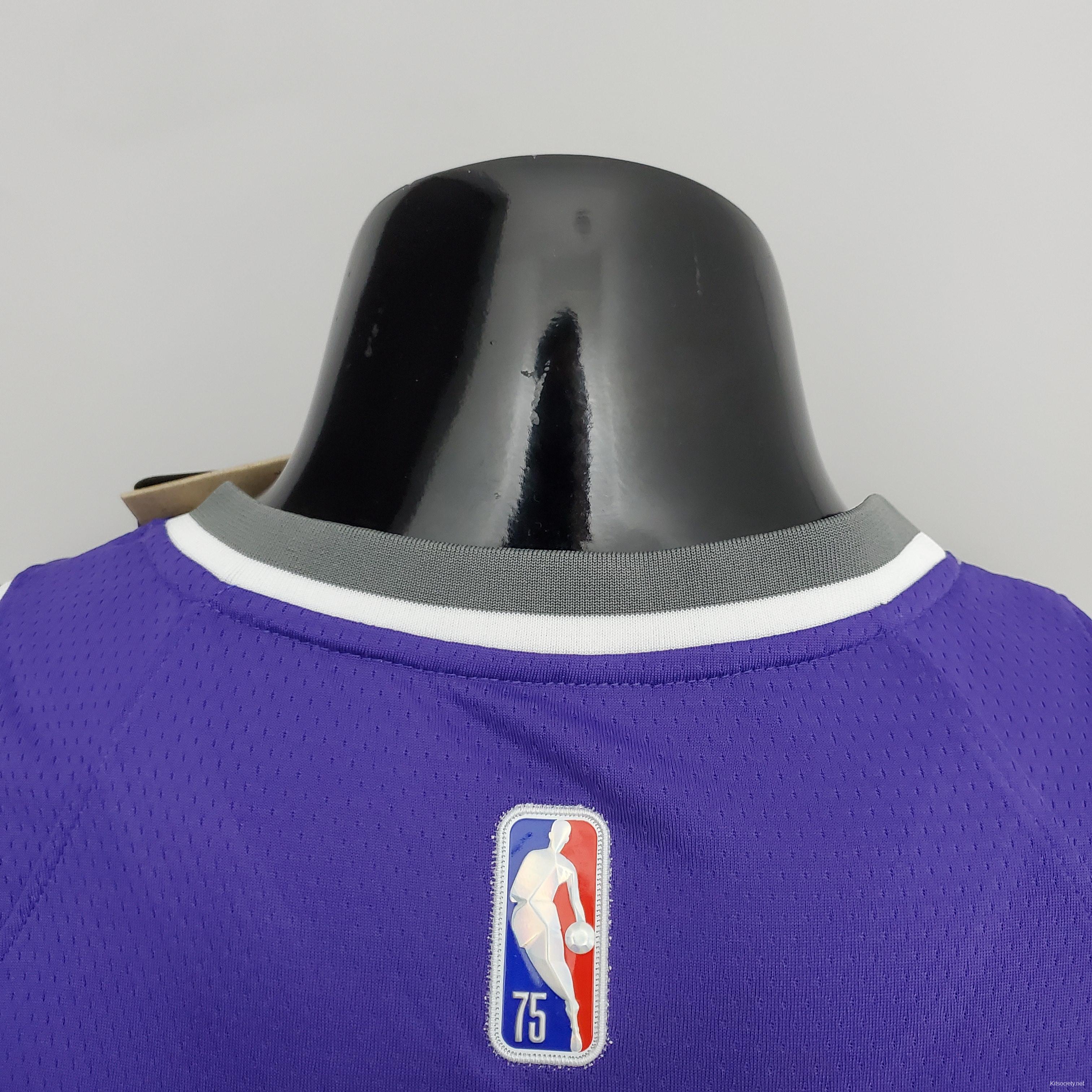 NBA 75th Anniversary Kings Williams#55 Black Purple Jersey - Kitsociety