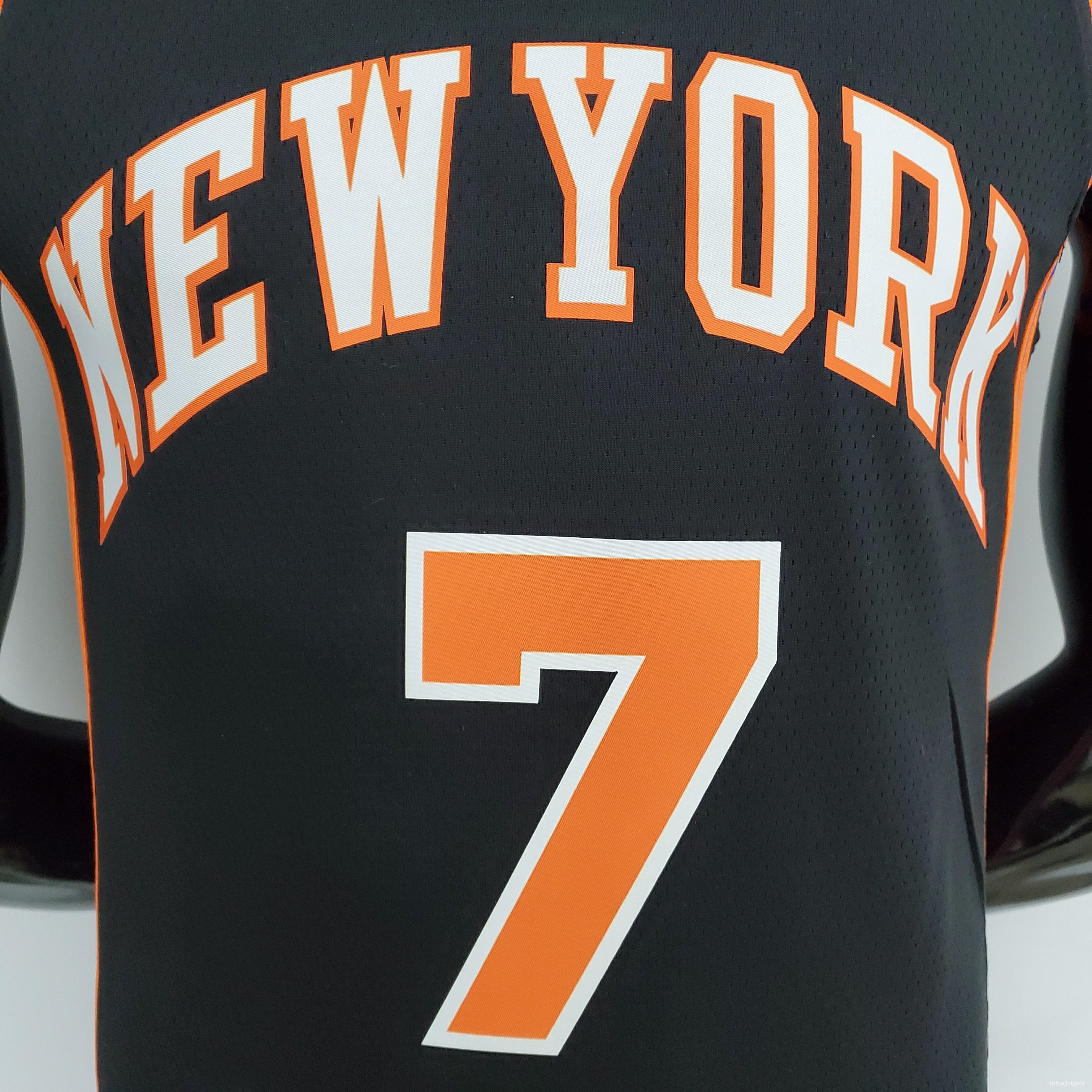 2022 Season Anthony#7 Knicks Urban Edition Black NBA Jersey - Kitsociety