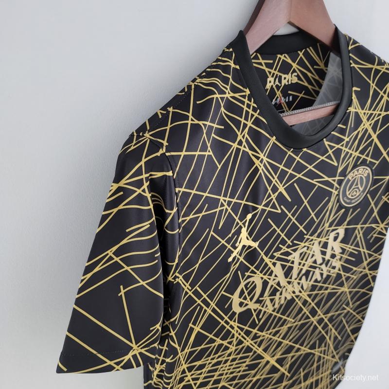 22-23 PSG Black Gold Training Jersey Player Version