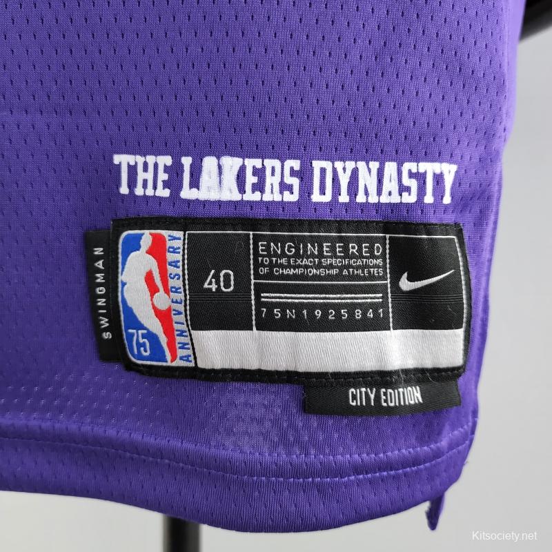 2022 75th Anniversary TOSCANO #95 Los Angeles Lakers City Edition Purple  NBA Jersey - Kitsociety