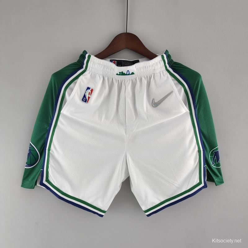 Dallas Mavericks NBA Shorts White - Kitsociety