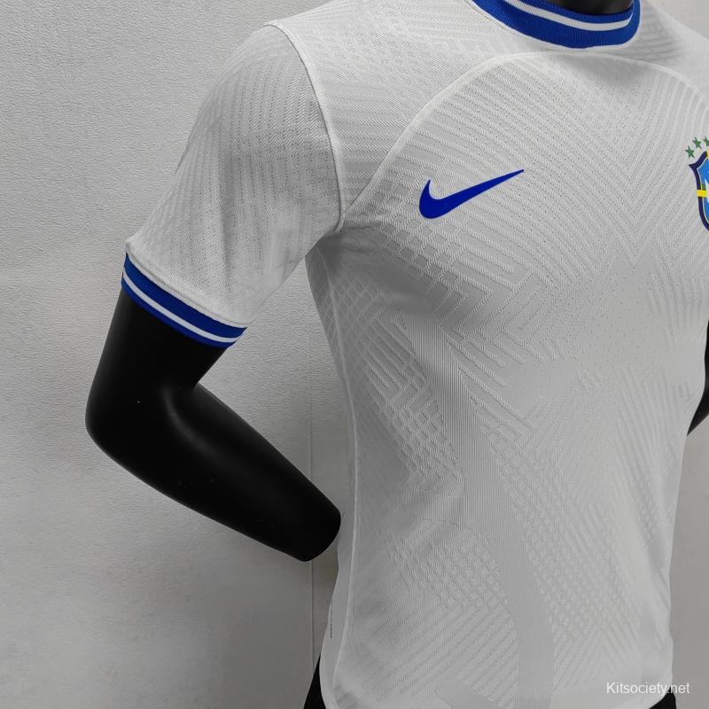 2023 Women Brazil Away Blue Jersey - Kitsociety