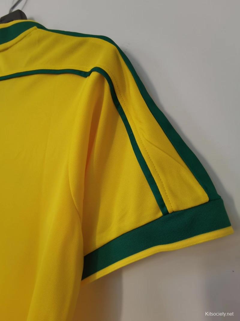 复制1998 Retro Brazil Soccer Jersey Home