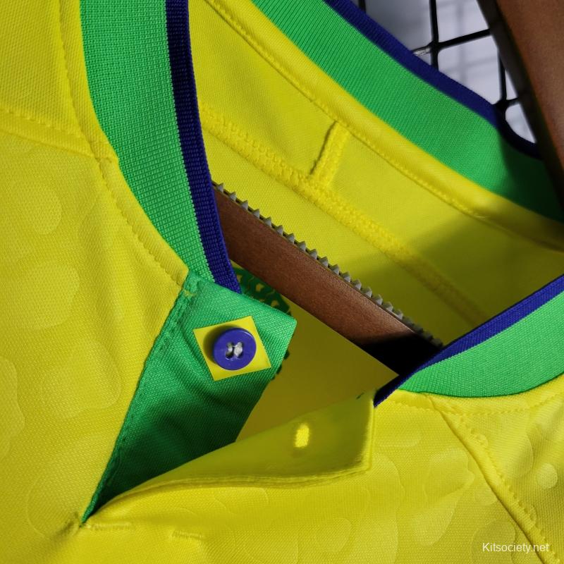 2022 Brazil Home National Team World Cup Soccer Jersey With Special Dragon  Namesets - Kitsociety