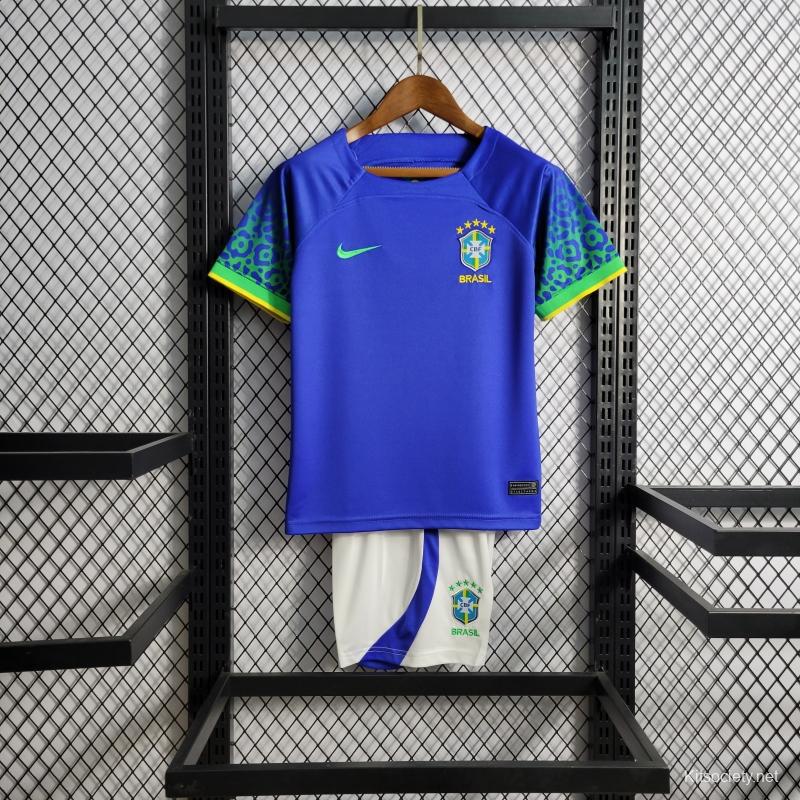 2023 Women Brazil Away Blue Jersey - Kitsociety