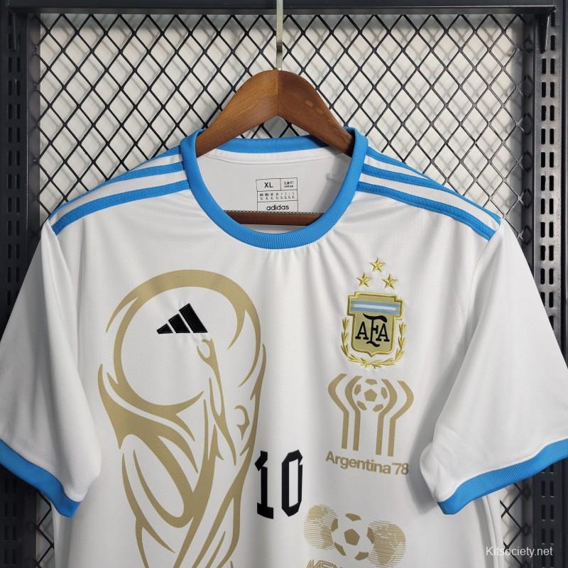 2023 Kids Argentina Blue Goalkeeper Jersey - Kitsociety