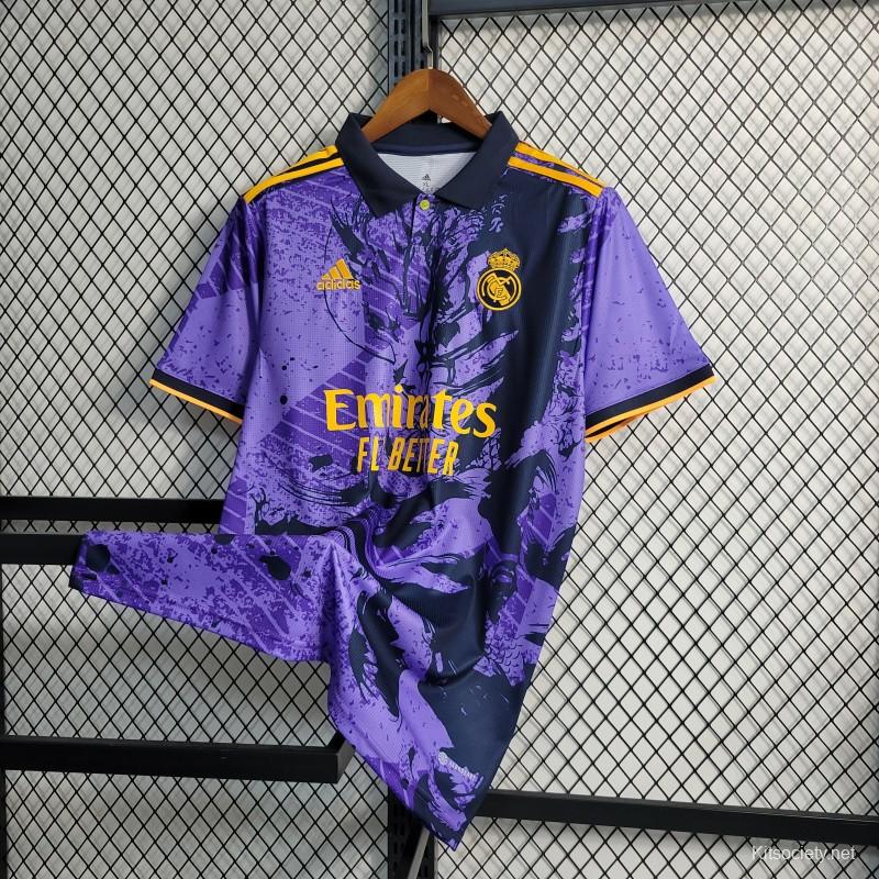 Retro Real Madrid 17/18 Away Purple Jersey - Kitsociety