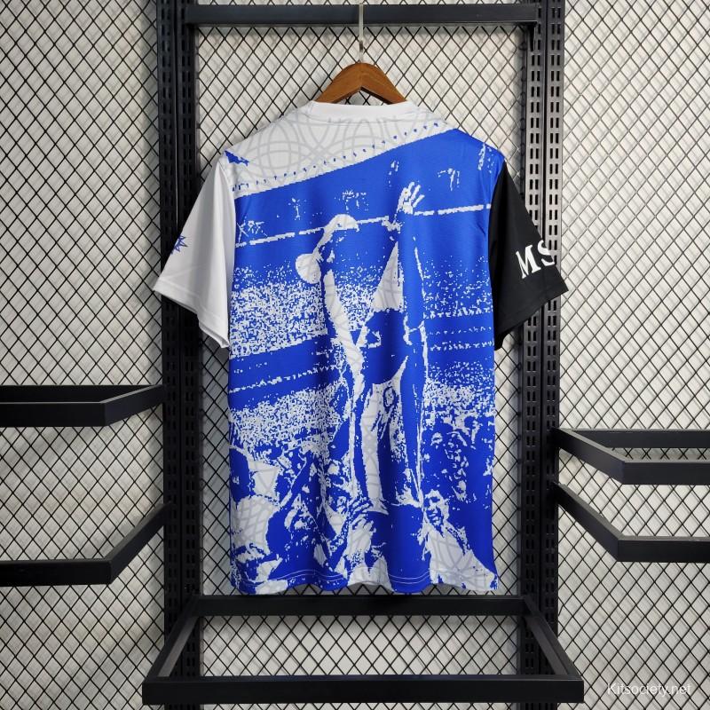 Louis Vuitton 2022 Mesh Football Jersey - Blue Casual Shirts