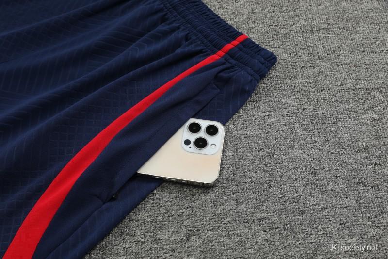 23-24 PSG Black Vest Jersey+Shorts - Kitsociety