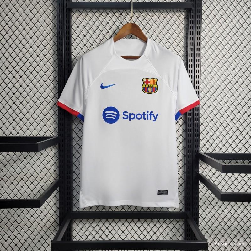 Nike Youth Barcelona 23/24 Away Jersey - White