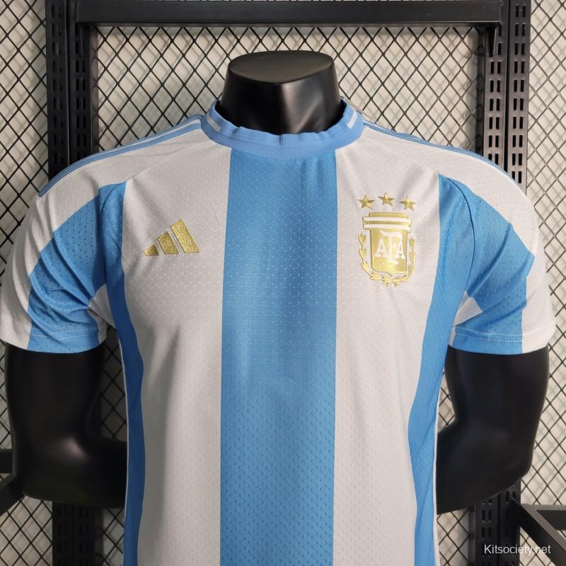 Argentina PLAYER VERSION Home National Team Jersey World