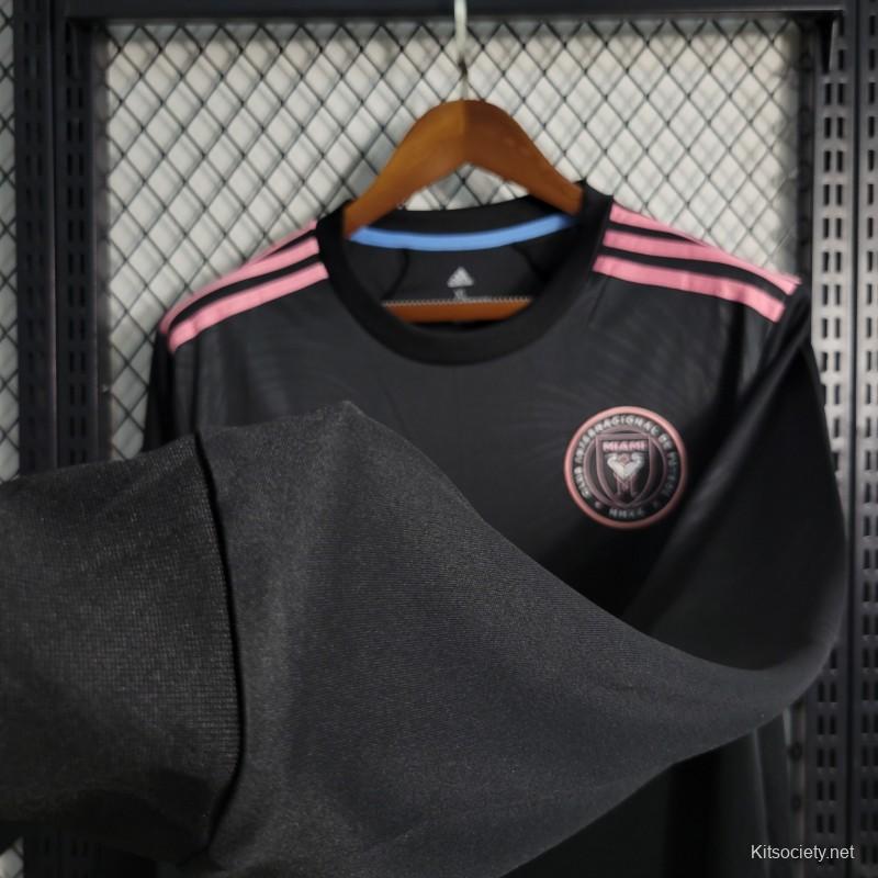 2023/24 Inter Miami Away Black Long Sleeve Soccer Jersey