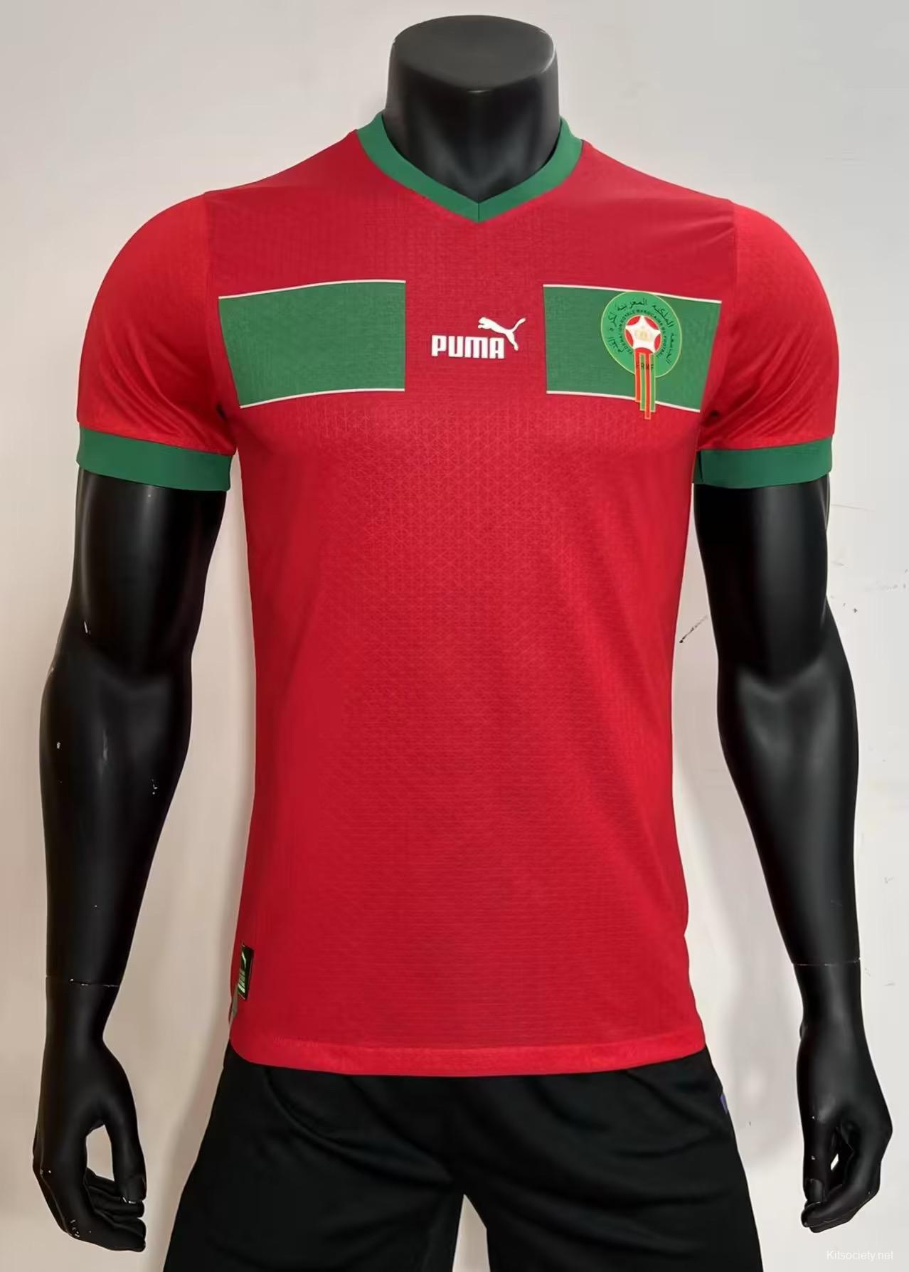 2022 Morocco Away Soccer Jersey - Kitsociety