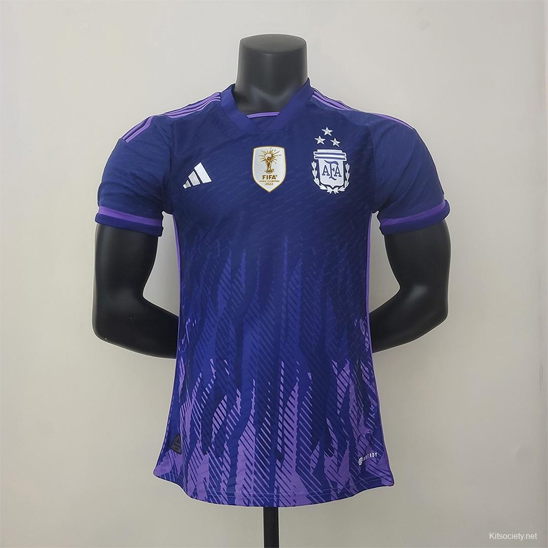 3-Stars Women 2023 Argentina Away Purple Jersey - Kitsociety