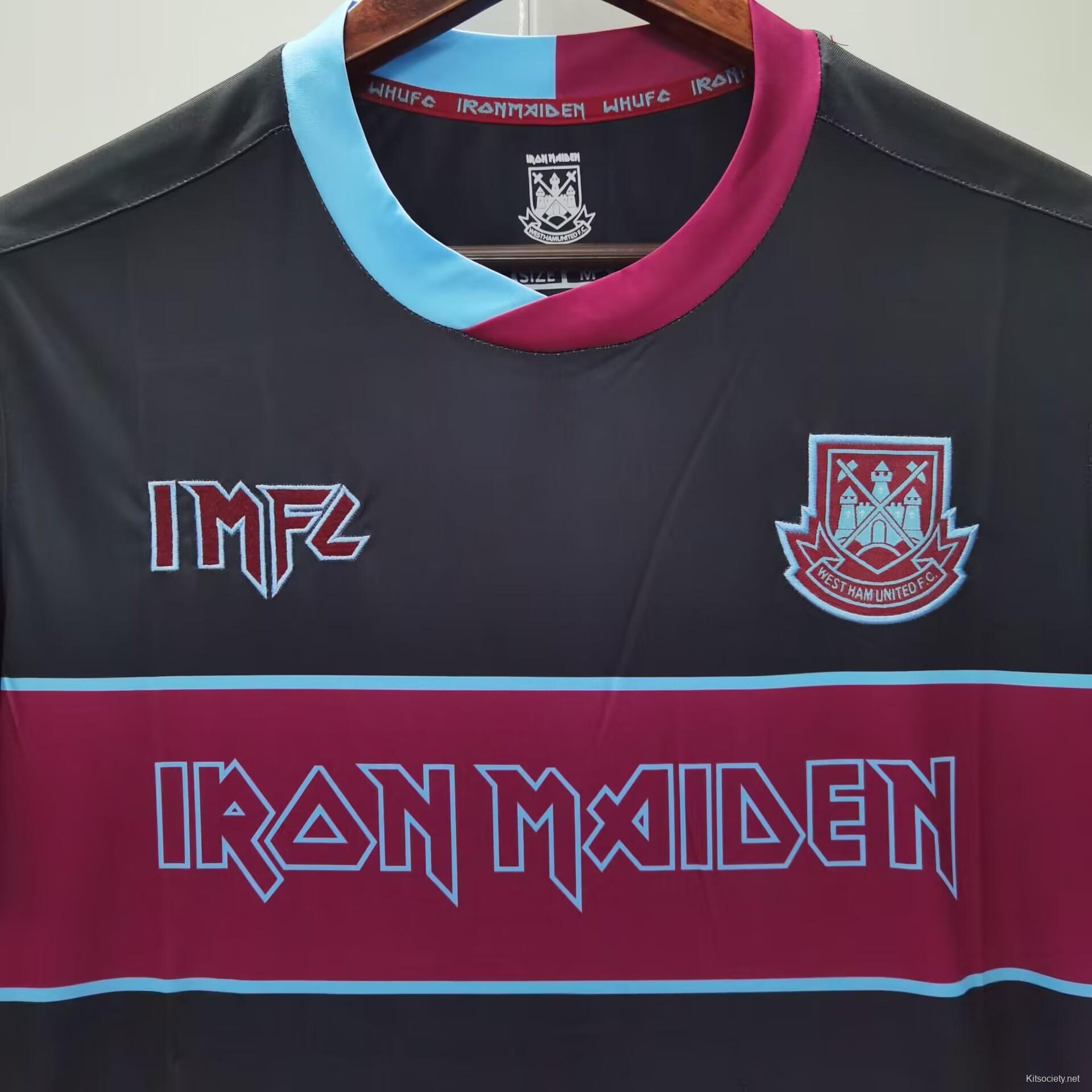 Retro 22/23 Iron Maiden X West Ham Navy Jersey - Kitsociety