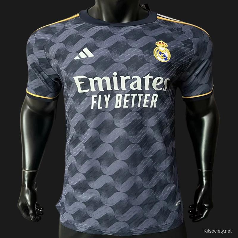 Player Version 23/24 Real Madrid Away Black Jersey - Kitsociety